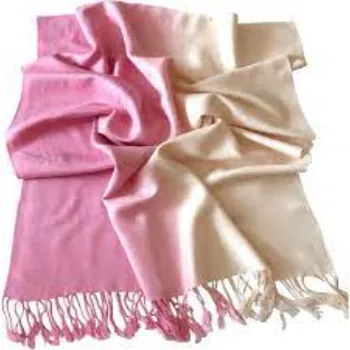 Baby Pink Two Tone Design Shawl Pashmina Scarf